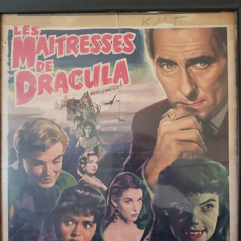 Vintage Belgium brides of Dracula poster classic